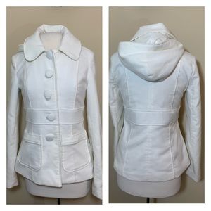 BB Dakota JACK Anthropologie Pea Coat Jacket White